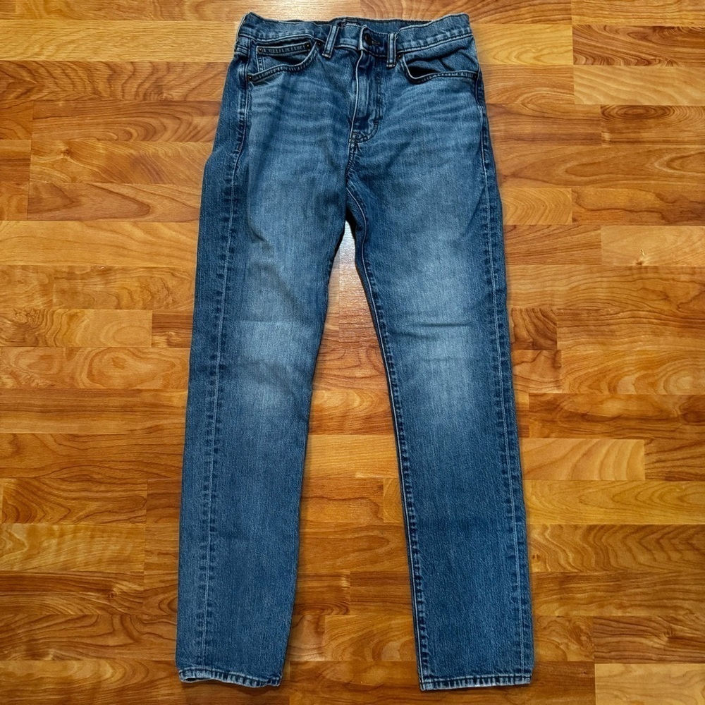 J Crew Jeans Mens Straight Flex Blue Light Wash Denim 5 Pockets Size 29 x 32